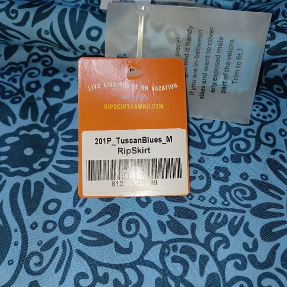 RipSkirt Hawaii Tuscan Blues Wrap Womens M Length 2 Resort Vacation Activewear - Picture 4 of 5